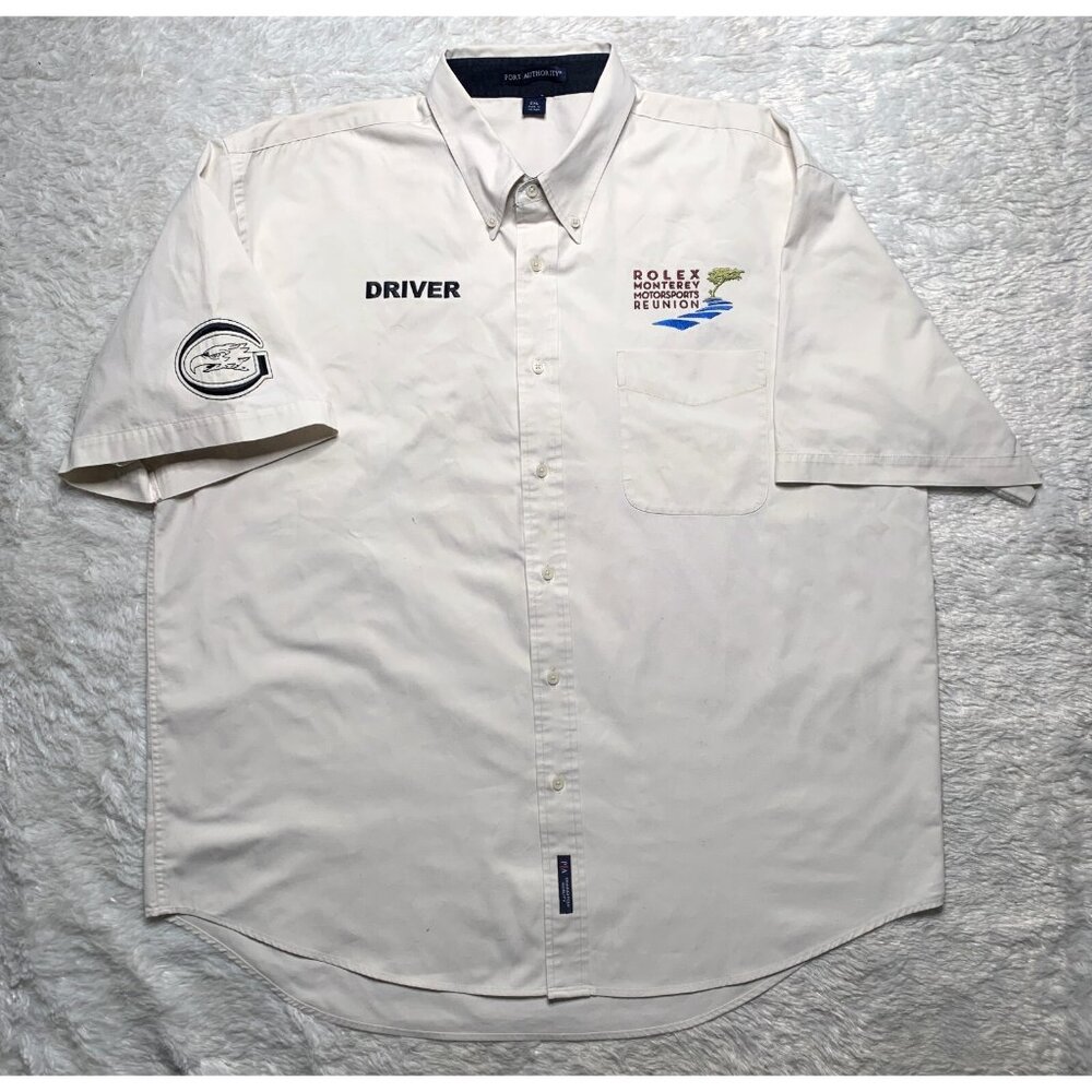 Rolex Monterey Motorsports Reunion DRIVER Shirt Button Down Size 2XL Rare